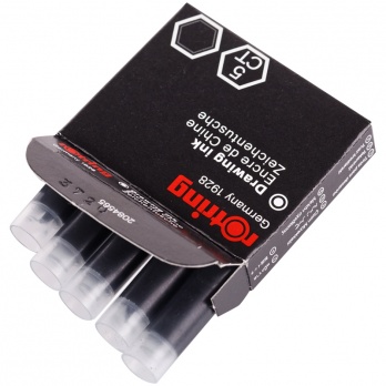 Баллончик д/рапидографа черный Rotring 5шт/кор. S0215630