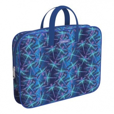 Папка на молнии А4 с ручками "Neon Dragonflies" ткань ЕК 54667