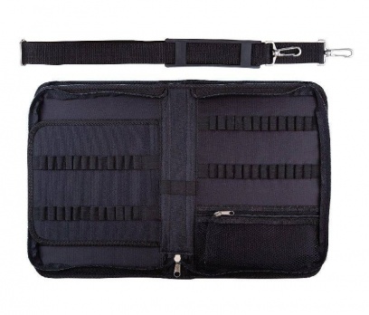 Пенал для пленэра Сонет ГРАФИКА, с ремнем, 34х23,5х4см, черный