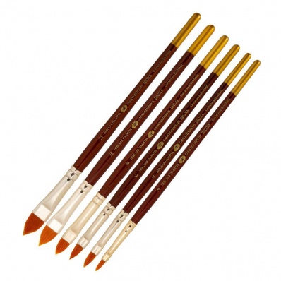 Кисть синтетика"Decola"  № 6 (5,5мм) кошачий язык