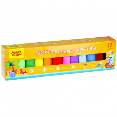 Легкий пластилин для лепки 12цв.120г. Мульти-Пульти ЛП_38966