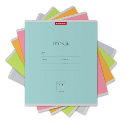 Тетрадь 12л. кл. "Классика" ассорти  56282