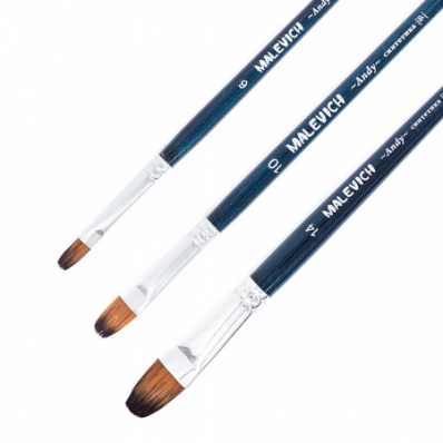 Кисть синт. Малевичъ "Энди" №10, плоскоовальная