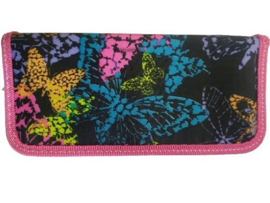 Пенал 1отд. "Бабочки на черном" 3П18_9296