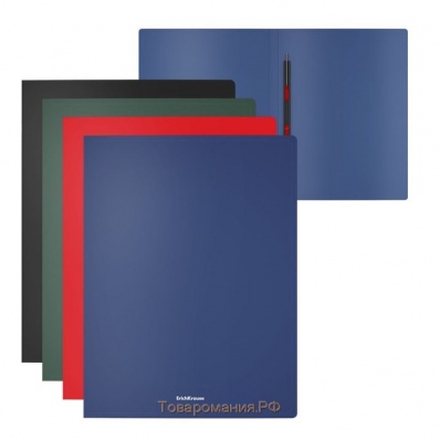 Папка-скоросш. пласт. "Matt Classic" синий ЕК 50121
