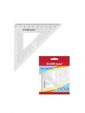 Угольник 45град./9см  прозр.Glitter ЕК 53028