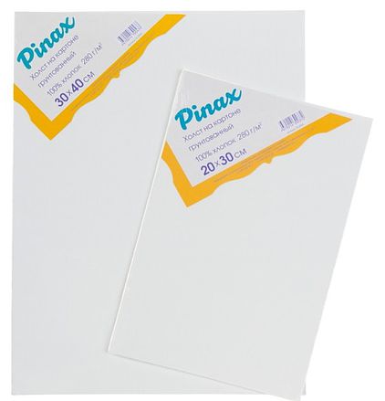 Холст на картоне 35*50 мелкое зерно, акриловый грунт, 280гр/м2