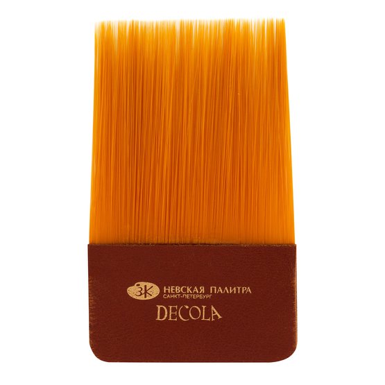 Кисть синтетическая Decola лампемзель короткая кожаная ручка №55