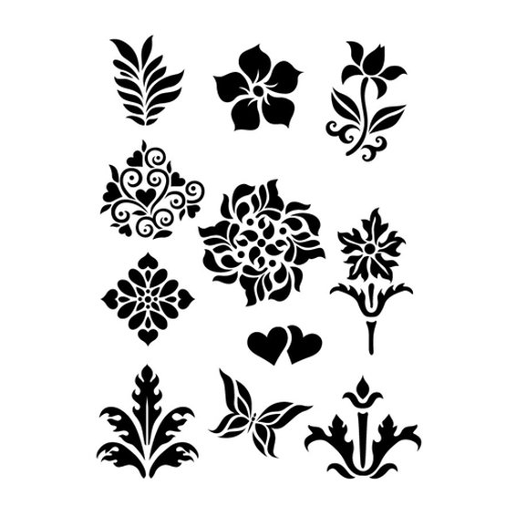 Трафарет, Дивный сад,  22 х 31 см, пластиковый