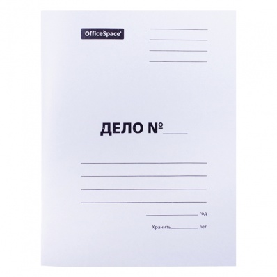 Скоpосшиватель "Дело" белый мел. каpтон 320г/м2  OfficeSpace 257307