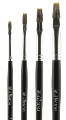 Кисть "Мастер" № 8 плоская, горный колонок