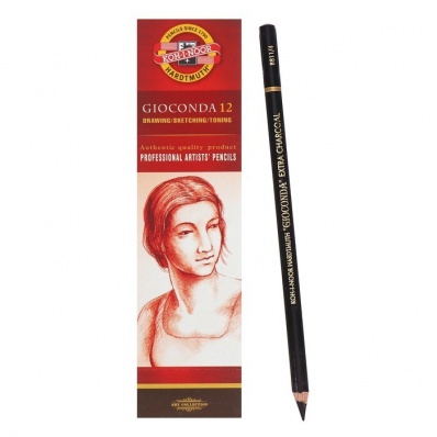 Уголь для рисования черный Gioconda, мягкий   8811