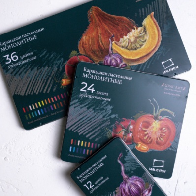 Набор пастельных карандашей монолитов  Малевичъ GrafArt, 36 цвета