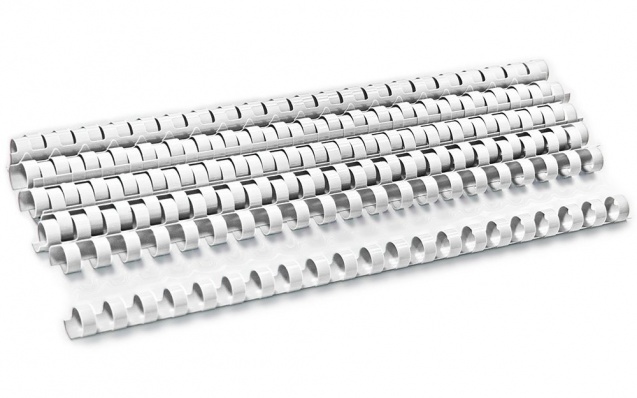 Пружина пластиковая 20мм (белая) 100шт/уп. (А4)