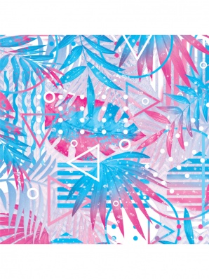 Бумага упаковочная 70*100см "Яркие тропики"  УБ-1788