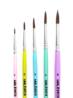 Кисть Малевичъ KIDS, пони микс, круглая №1