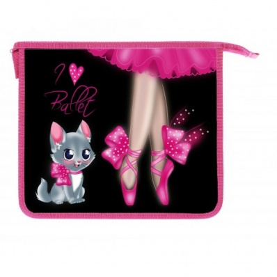 Папка д/тетр. А5 1 отд. на молнии "I love ballet" Centrum 71565