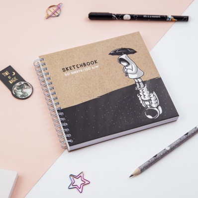 Скетчбук 150*150 MESHU "Puppy", 120г/м2, 60л., на гребне