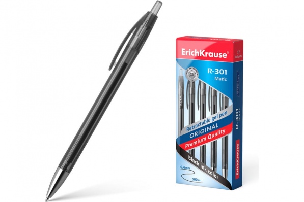 Ручка гел. автоматич. черн.  "R-301 Original Gel Matic" 46461