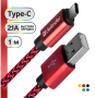 Кабель DEFENDER USB09-03T PRO USB2.0 Красный, AM-Type-C, 1m, 2.1A
