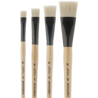 Кисть щетина "Хобби" №16 плоская, укороченная