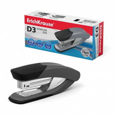 Степлер 24/6 на 30л D3 серый ЕК 36918