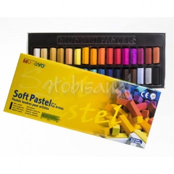 Пастель сухая 32 цв. мягкая квадратная профессиональная 1/2 длины