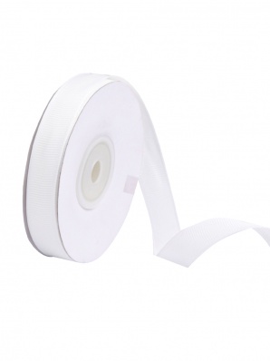 Лента репсовая белая 12мм*1м БЛ-5627