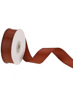 Лента репсовая шоколад. 25мм 1м БЛ-5635
