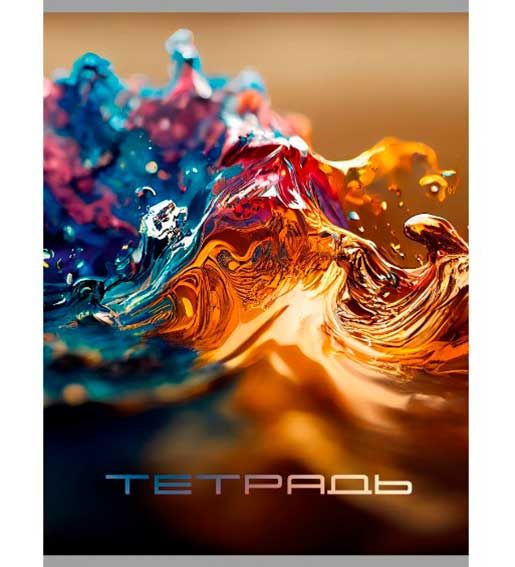 Тетрадь А4 48л. кл. "Всплеск", хромэрзац Т4485101