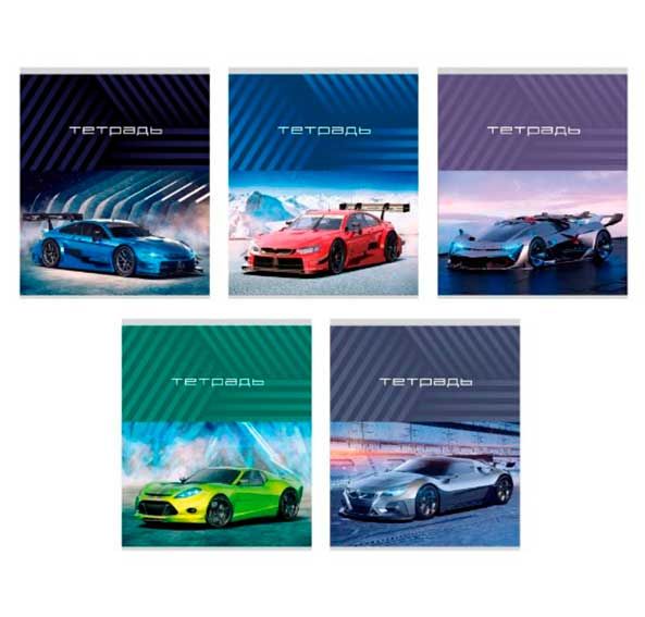 Тетрадь 48л. кл. "Победитель гонки" 5 видов ТК488648