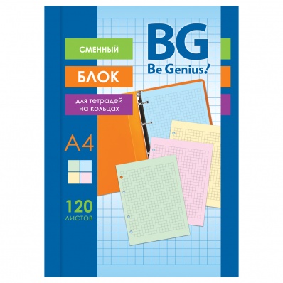 Сменный блок к тетр. А4 120л. кл., 4цв. СБ4ту120 12358