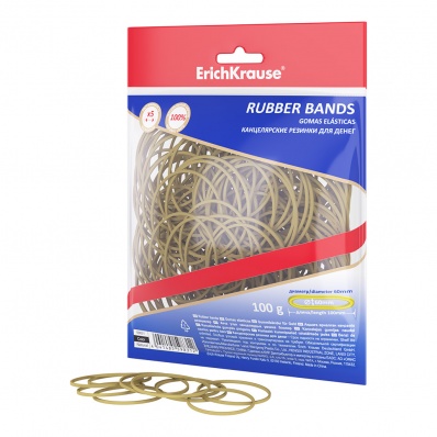 Резинка банковская d60мм/lдлина 100мм 100гр. натур. цвет ЕК 59831
