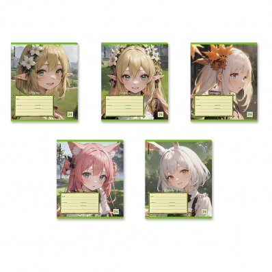 Тетрадь 24л. кл. "Эльфы Аниме"   ЕК 60578