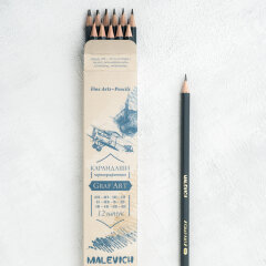 Набор ч/г карандашей Малевичъ Graf'Art, 12 шт