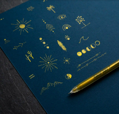 Гелевая ручка Малевичъ, золотая, 0,5мм