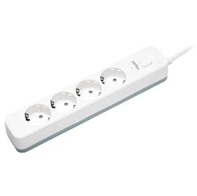 Сетевой фильтр PERFEO "POWER STREAM", 2500W, 1,5м, 4 розетки, белый.