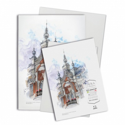 Папка для акварели Veroneze Малевичъ А4, 70% хлопок, Fin, 300 г/м, 15л