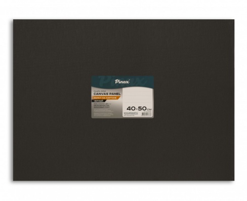 Холст на картоне 40*50 см "Pinax" черный, хлопок 280гр/м2