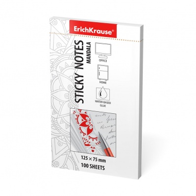 Бумага с клеев. краем 75*125мм 100л. "Мандала"  ЕК 46514