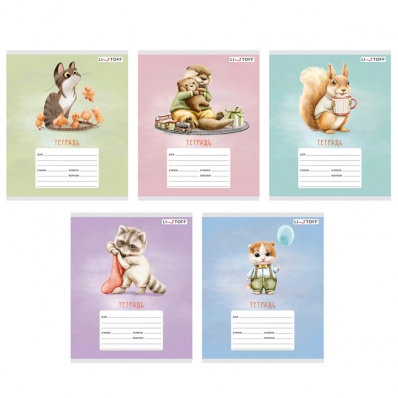 Тетрадь 12л. узк/лин. "Уютные и пушистые" ТЛУ128911