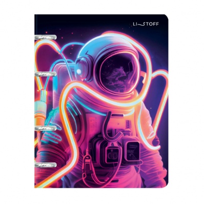 Тетрадь на кольцах А5 80л. "Яркий космос"  ТК805397