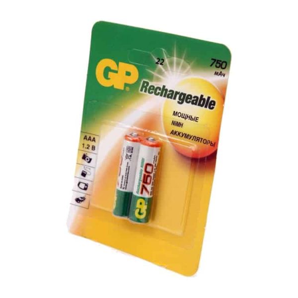 Аккумулятор GP  R03, AAA, 750mAh, в блистере 2шт.