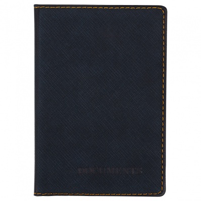 Обложка д/автодокументов "Office Space" Denim искус. кожа антрацит DL_53593