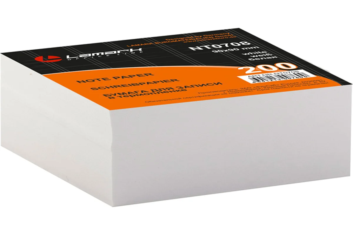 Блок д/записей 90*90*200 белый "lamark"  NT0708