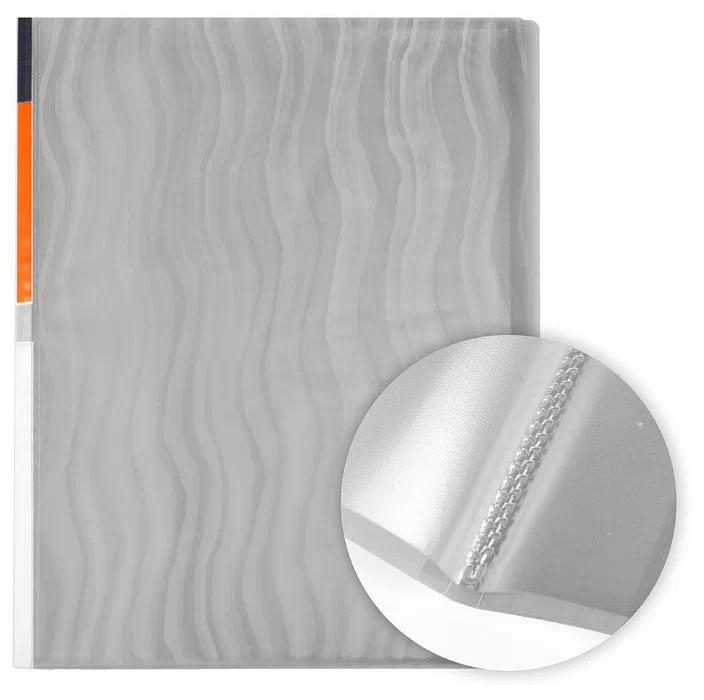 Папка с 10 вкл. "Lamark" Волна серая 0,60мм DB0032