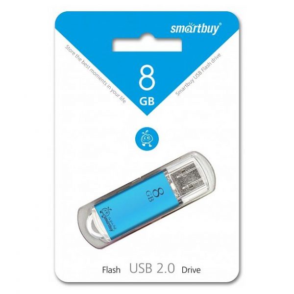 Флэш накопитель 8Gb SmartBuy USB V-Cut (цвета ассорти!)