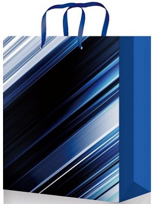 Пакет бум./ламин. 26*32см "Синие линии"  ПКП-0379