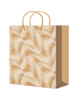 Пакет бум./ламин. 18*23см "Линии", крафт  ППК-4389