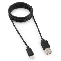 Кабель ГАРНИЗОН USB2.0 - Type-C, 3 А, медь, 1.8м, пакет, черный